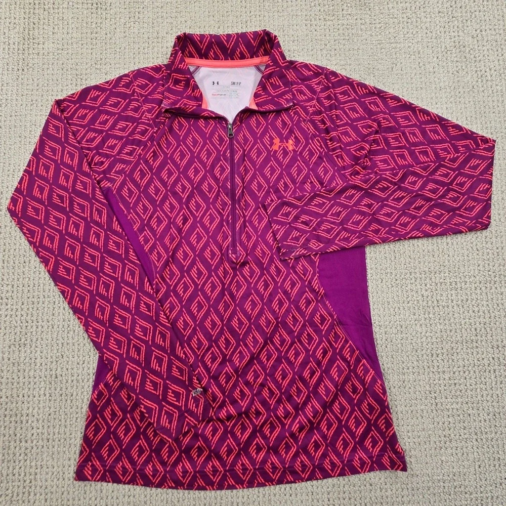 Under Armour Iso-Chill Meridian‎ Quarter Zip Pullover Shirt Magenta Womens Small